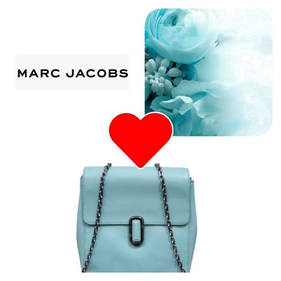 MARC JACOBS Saffiano Leather Backpack color Tiffany Blue - Picture 1 of 16